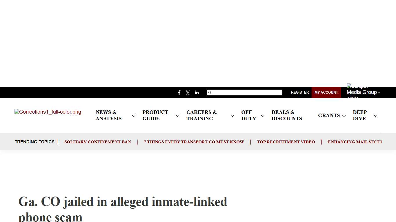 Ga. CO jailed in alleged inmate-linked phone scam